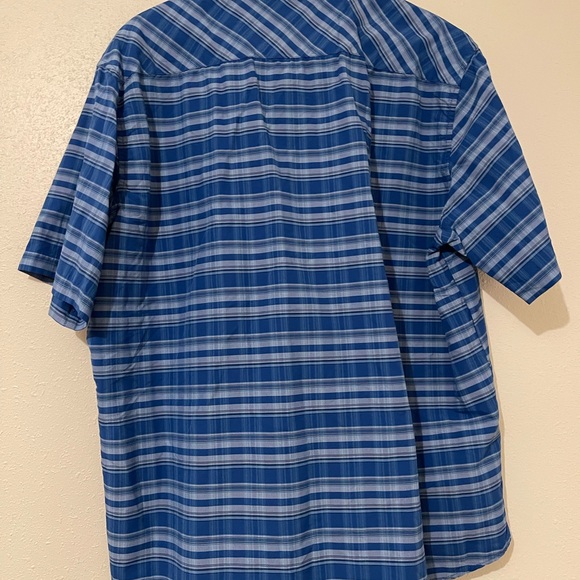 Cabela's Outfitter Series Short Sleeve Button Up Size XL Blue Check - Picture 2 of 10